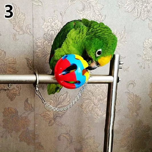 Cute Pet Bird Plastic Chew Ball Chain Cage Toy for Parrot Cockatiel Parakeet Parrot Chew Cage Fun Toys Pet Bird Supplies