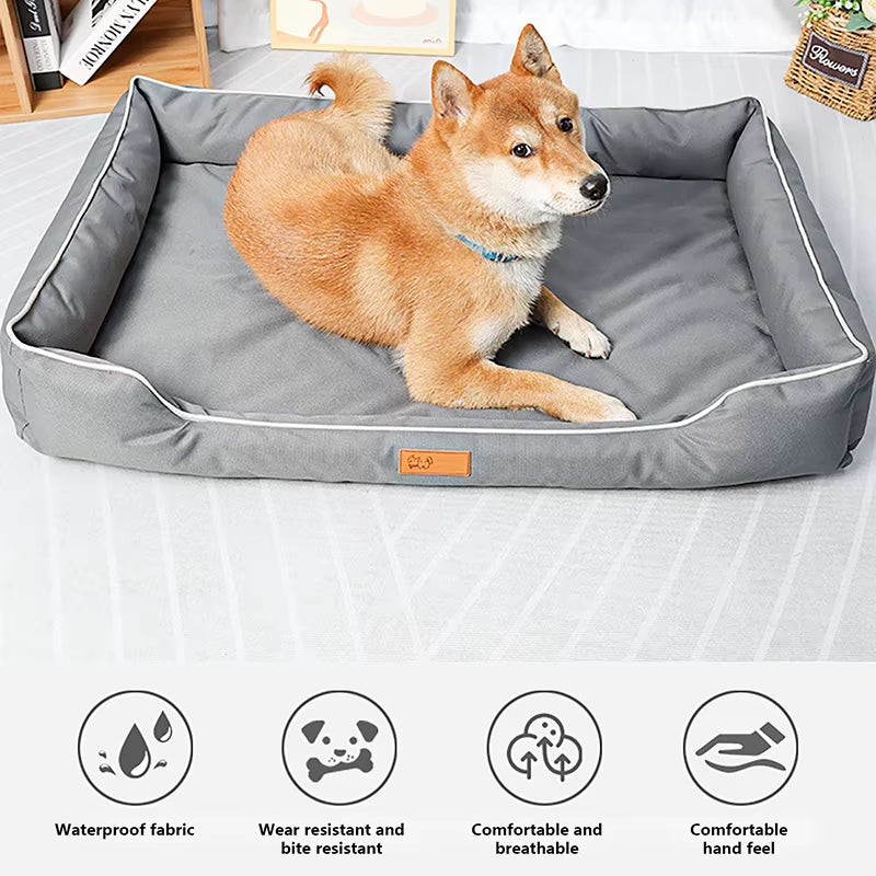 Removable Waterproof Dog Bed Upgrade 900D Oxford More Waterproof More Bite-Resistant Dogs Beds for All Seasons Dog Accessories