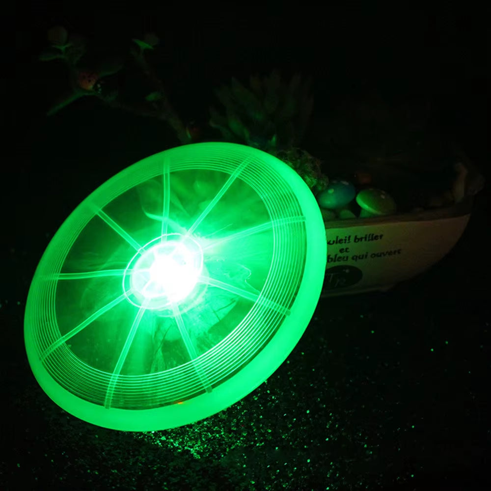 Pets Toys for Dogs LED Night Luminous Lights Pet Dog Flying Disc Outdoor Training Toy Puppy Tooth Protect Interactive Dog Toys