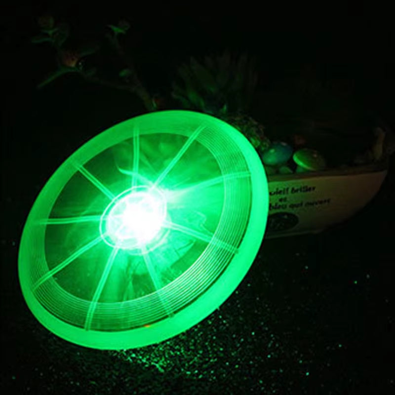 Pets Toys for Dogs LED Night Luminous Lights Pet Dog Flying Disc Outdoor Training Toy Puppy Tooth Protect Interactive Dog Toys