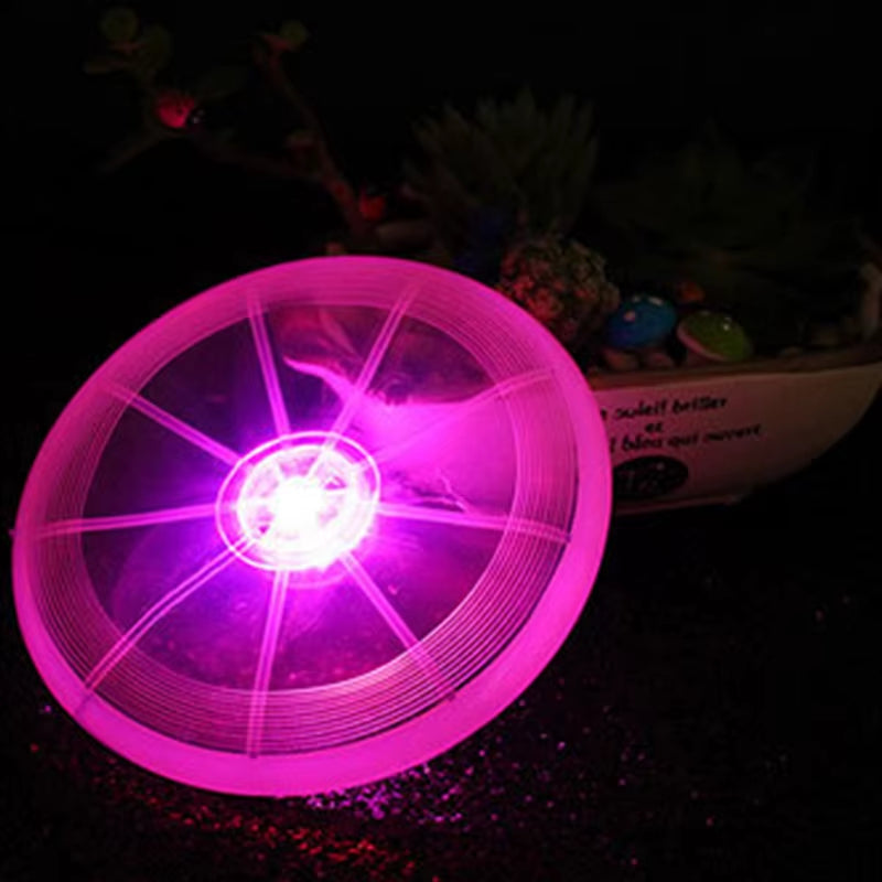 Pets Toys for Dogs LED Night Luminous Lights Pet Dog Flying Disc Outdoor Training Toy Puppy Tooth Protect Interactive Dog Toys