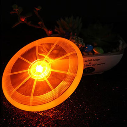 Pets Toys for Dogs LED Night Luminous Lights Pet Dog Flying Disc Outdoor Training Toy Puppy Tooth Protect Interactive Dog Toys