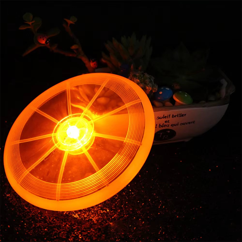 Pets Toys for Dogs LED Night Luminous Lights Pet Dog Flying Disc Outdoor Training Toy Puppy Tooth Protect Interactive Dog Toys