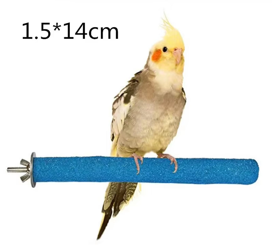 14Cm Bird Claw Beak Grinding Bar Standing Stick Parrot Station Pole Bird Supplies Parrot Grinding Stand Claws Cage Accessories