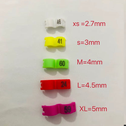 60 Pcs Inner 2.7/ 3/4/4.5/5Mm Canary Clip Ring Bird Pigeon Parrot Leg Rings Small Birds Foot Rings Mix Color Bird Ring