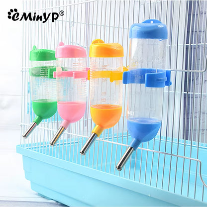 Hamster Water Bottle Cage Kennel Hanging Drinking Dispenser for Bunny Guinea Pig Leakproof Automatic Feeding Device 60/125/250ML