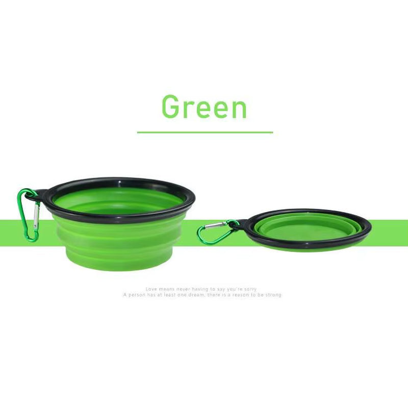 350Ml Collapsible Dog Bowl Pet Folding Silicone Bowl Outdoor Travel Portable Puppy Food Container Feeder Dish Avoid Choking Bowl