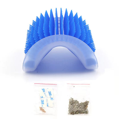 Corner Pet Brush Comb Play Cat Toy Plastic Scratch Bristles Arch Massager Self Grooming Cat Scratcher