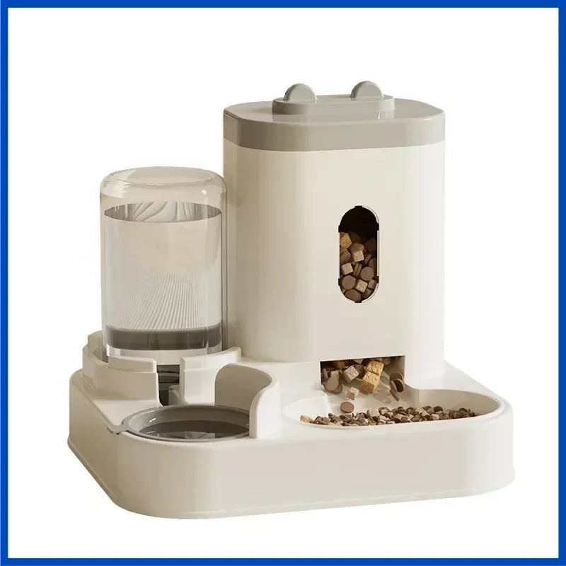 Automatic Feeder Dog Cat Food Bowl with Water Fountain Large Capacity Pet Food Storage Dispenser Container Puppy Pet Accessories